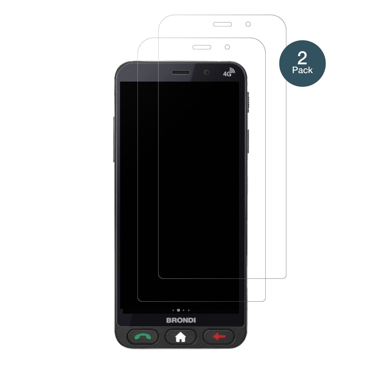 2x 9H Schutzfolie matt für Brondi Amico Vero 4G Pa (2)