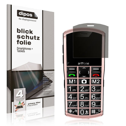 Blickschutzfolie für Artfone A400 4G matt Schutzfo (1)