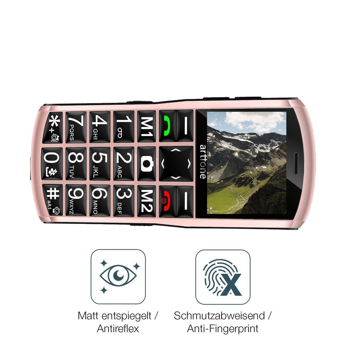 2x 9H Schutzfolie matt für Artfone A400 4G Panzerf (5)