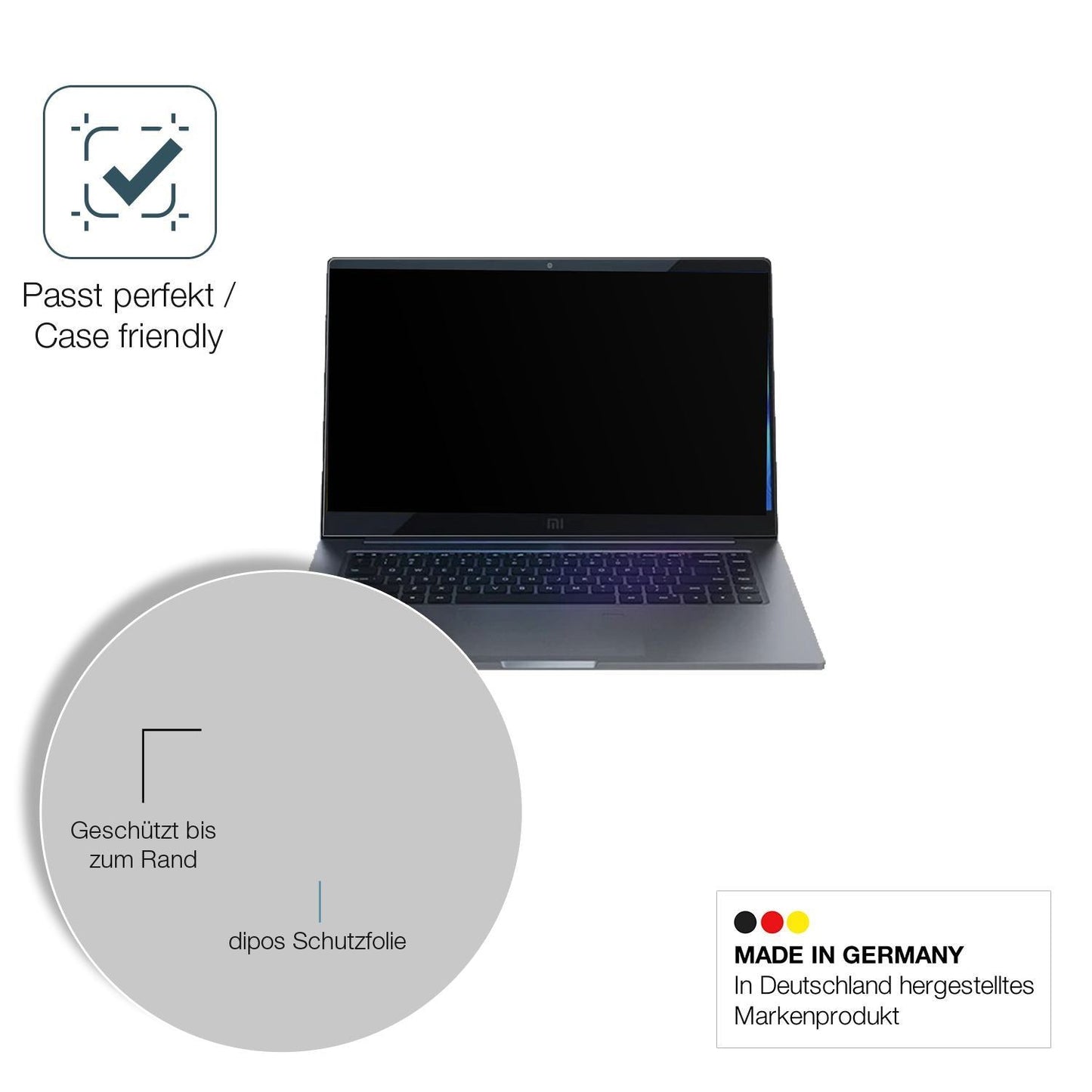 2x 9H Schutzfolie matt für Xiaomi Mi Notebook 15.6 (6)