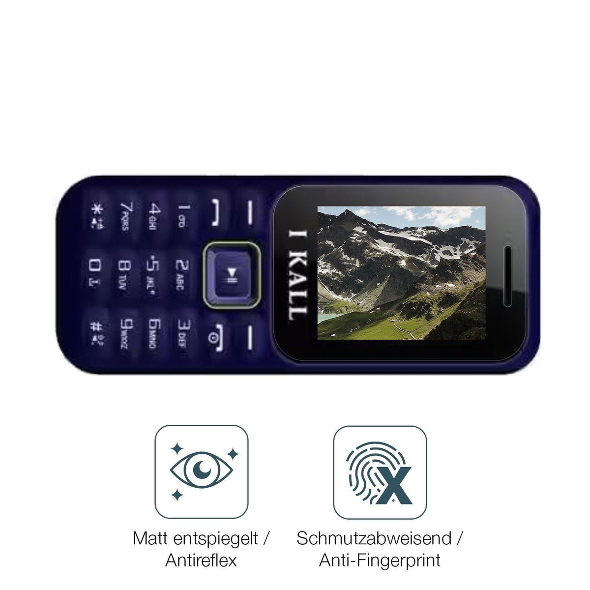 4x Schutzfolie matt für I Kall K222 Display-Schutz (4)