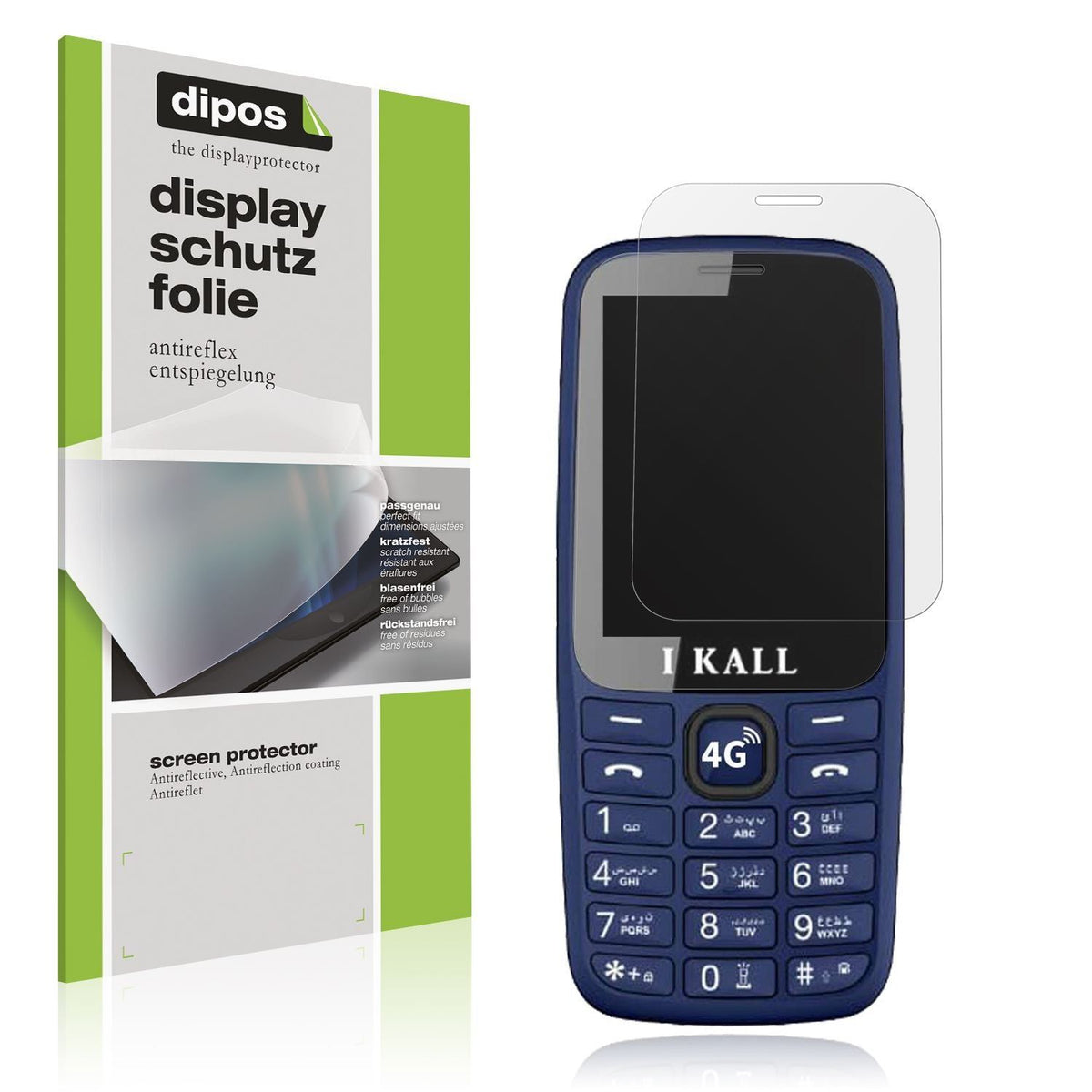 4x Schutzfolie matt für I Kall I2 4G Display-Schut (1)