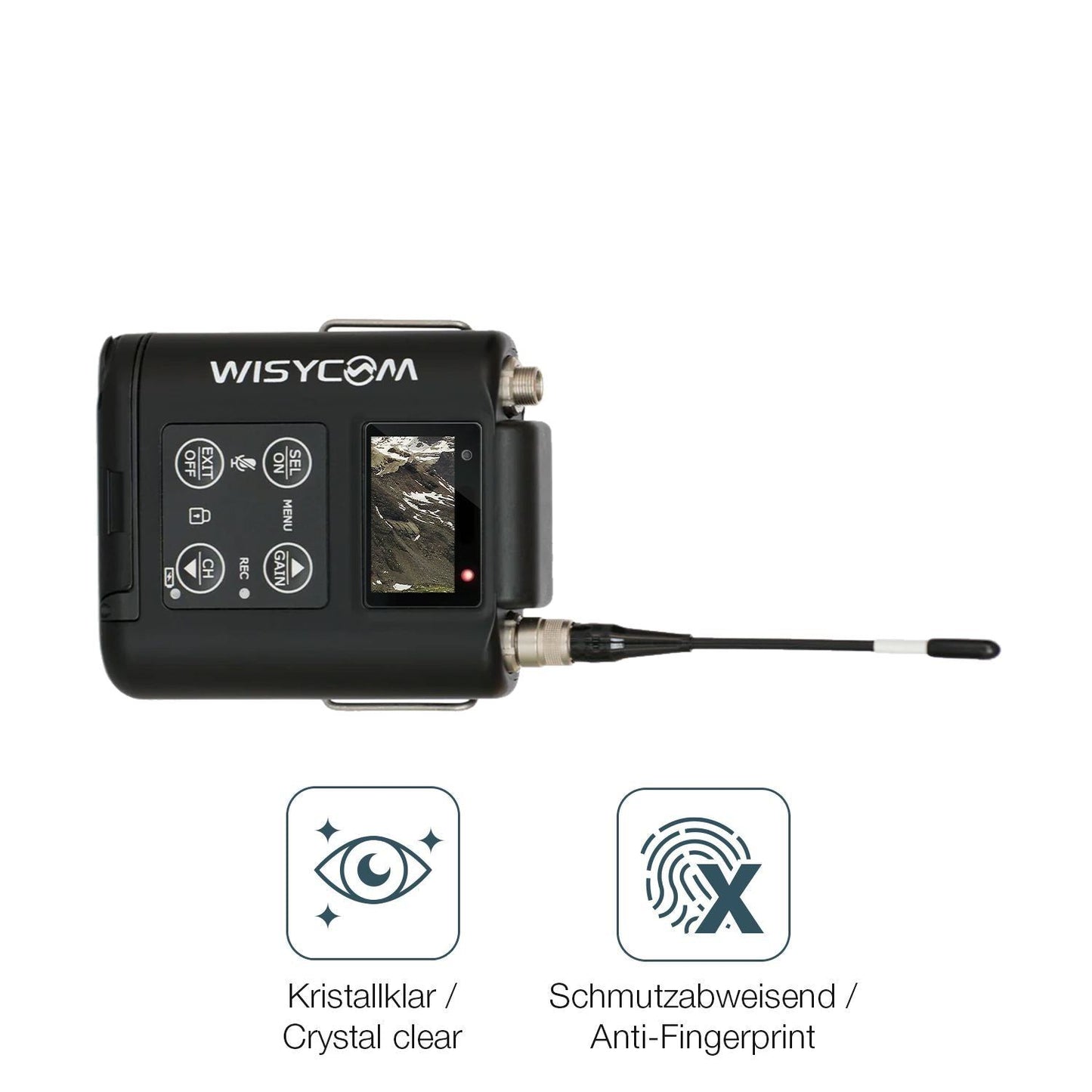 2x 9H Schutzfolie für Wisycom MTP60 Panzerfolie (5)