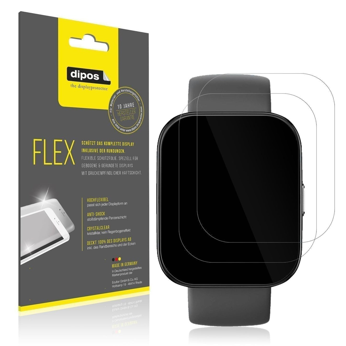2x 3D Full Cover Schutzfolie für Amazfit Bip 5 (1)