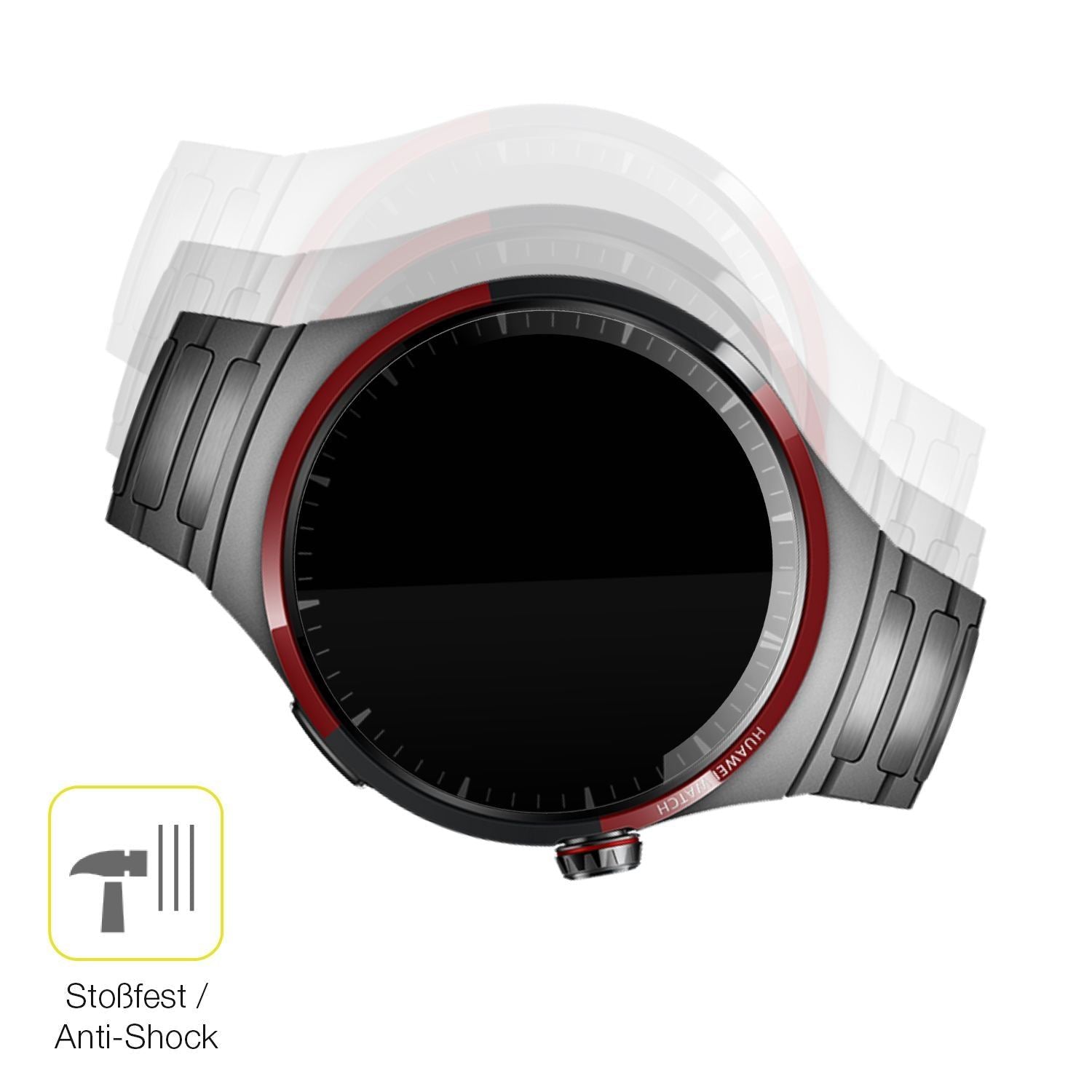 2x 3D Full Cover Schutzfolie für Huawei Watch 4 Pr (4)
