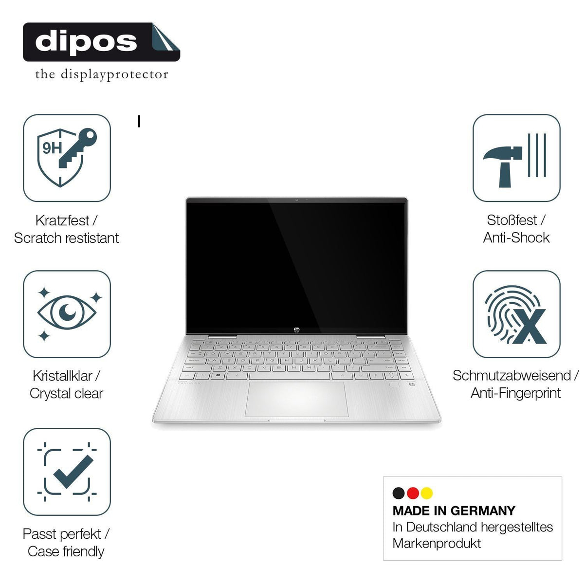 2x 9H Schutzfolie für HP Pavilion x360 2-in-1 14-e (7)