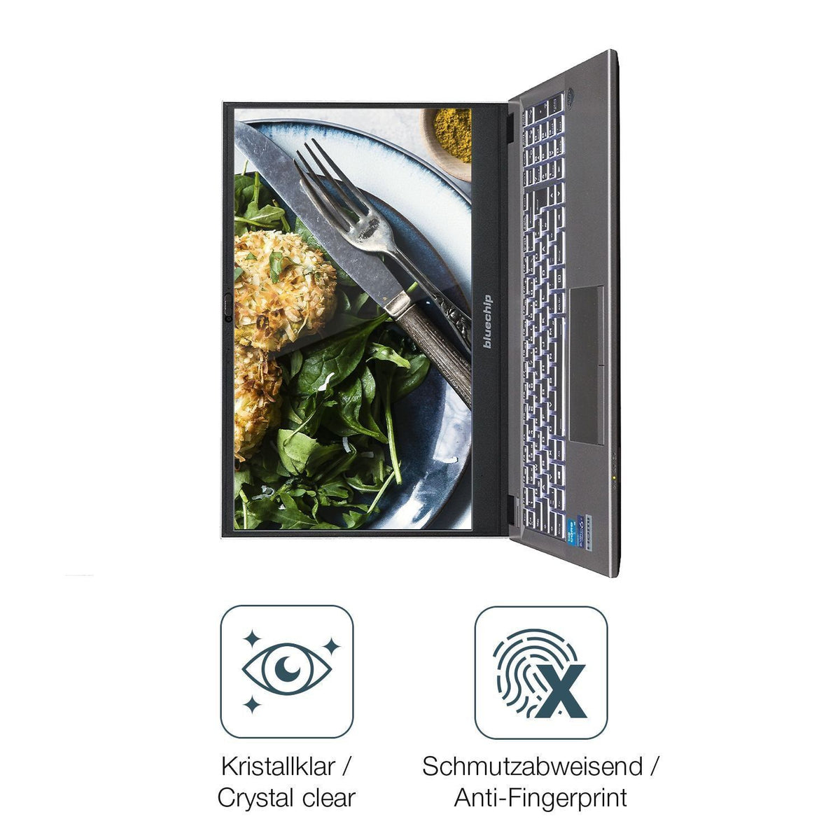 2x Schutzfolie klar für Bluechip Travelline L15W17 (4)
