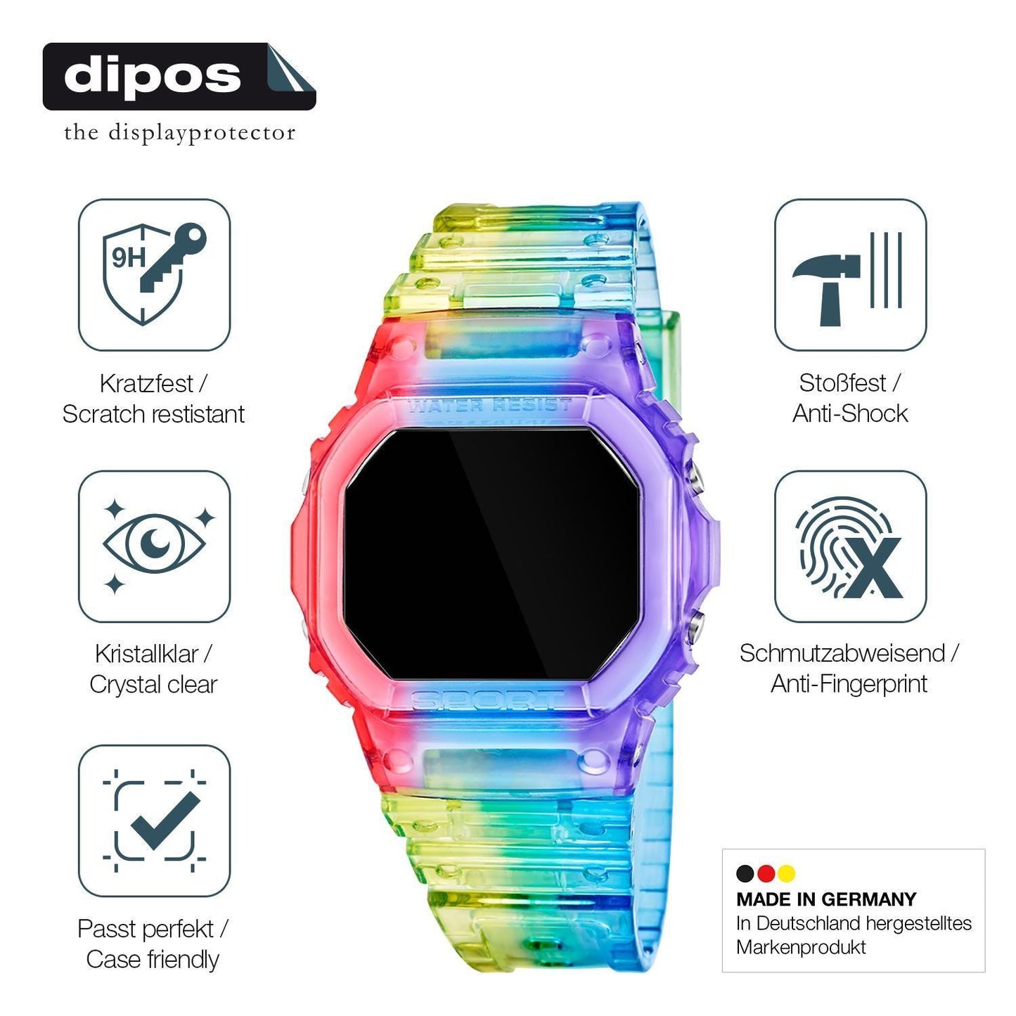 2x 9H Schutzfolie für Calypso Sport Watch K5874 6  (7)