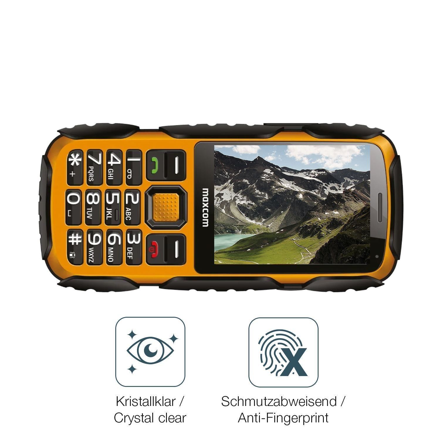 4x Schutzfolie klar für MaxCom Strong MM920 L Disp (4)