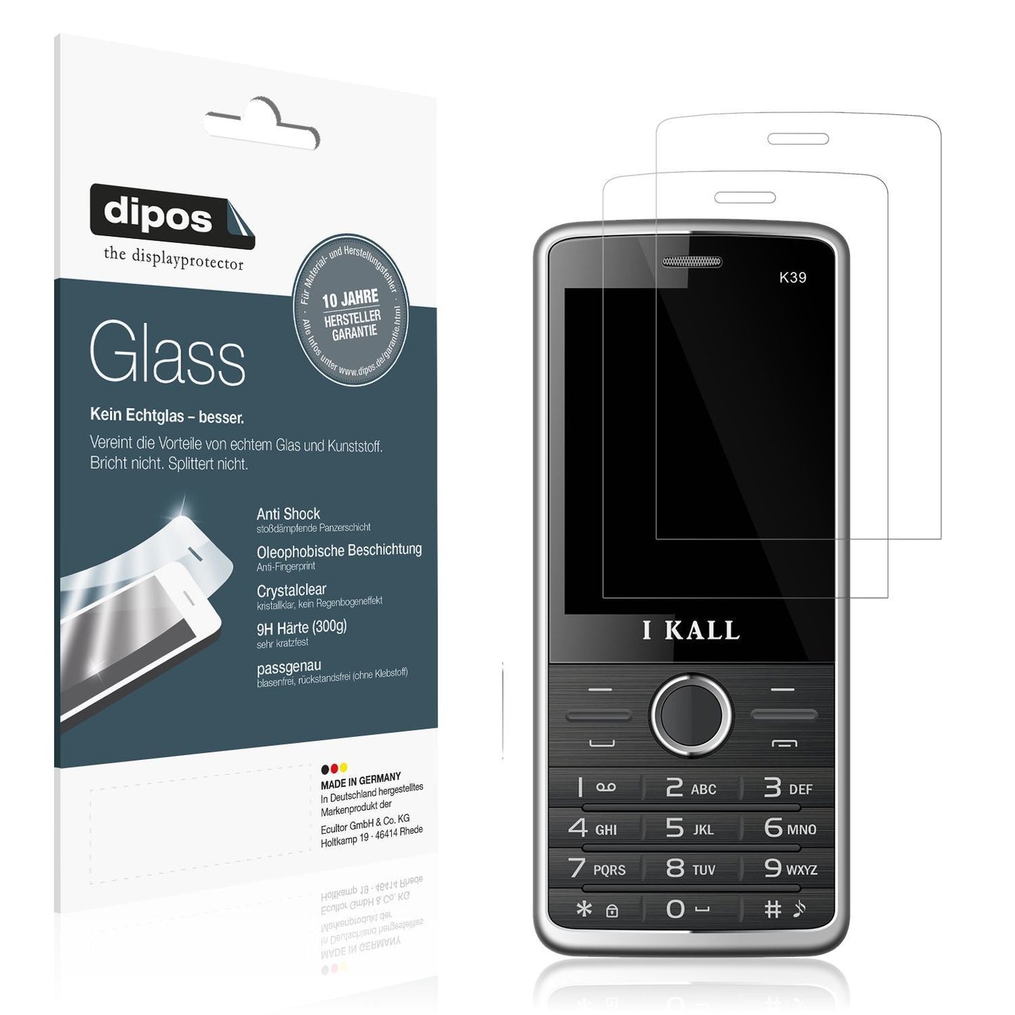 2x 9H Schutzfolie für I Kall K39 New Panzerfolie (1)