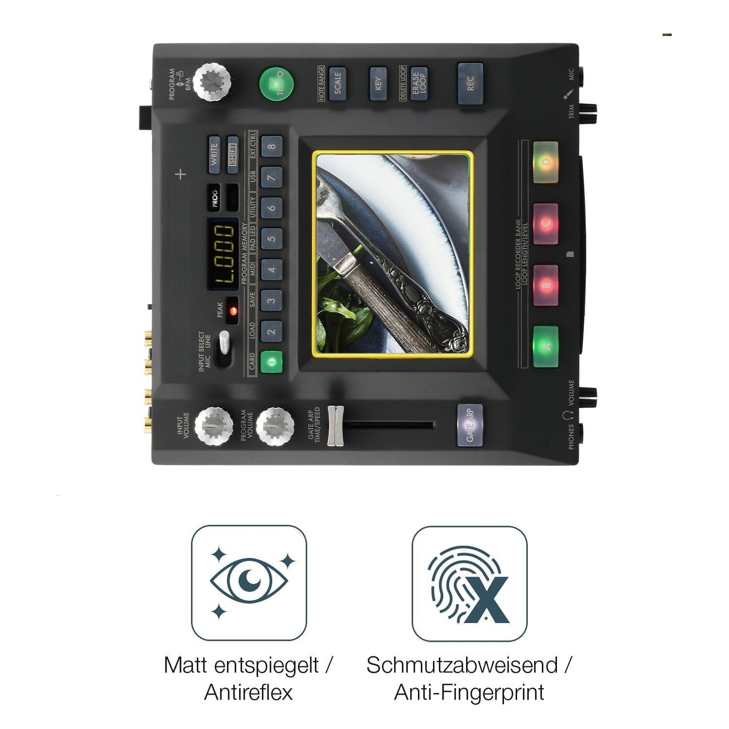 2x 9H Schutzfolie matt für Korg Kaossilator Pro Pl (5)