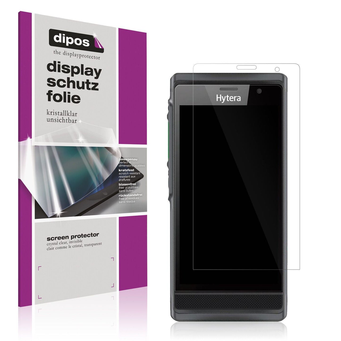 5x Schutzfolie klar für Hytera PNC 550 Display-Sch (1)