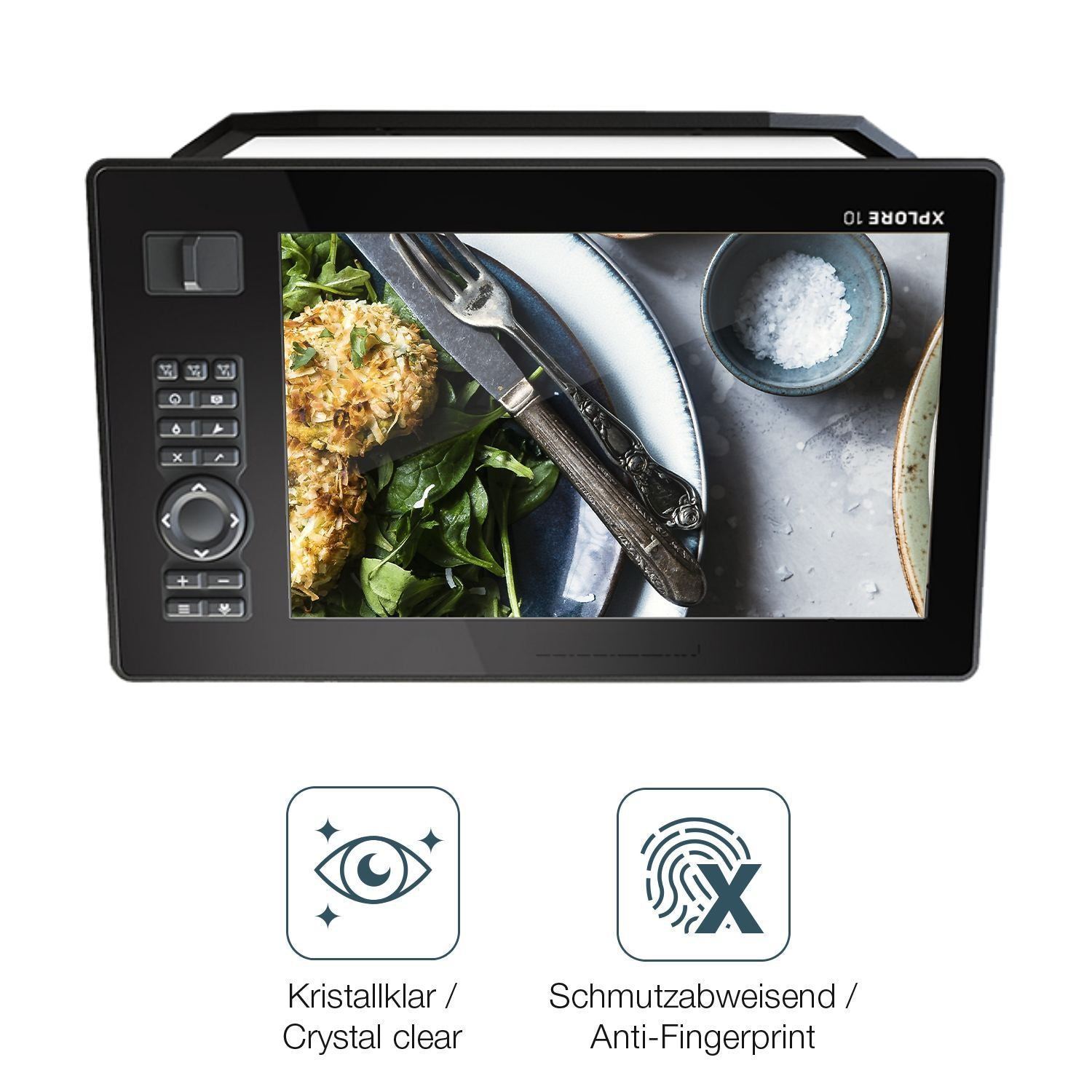 2x Schutzfolie klar für Humminbird Xplore 10 Displ (4)
