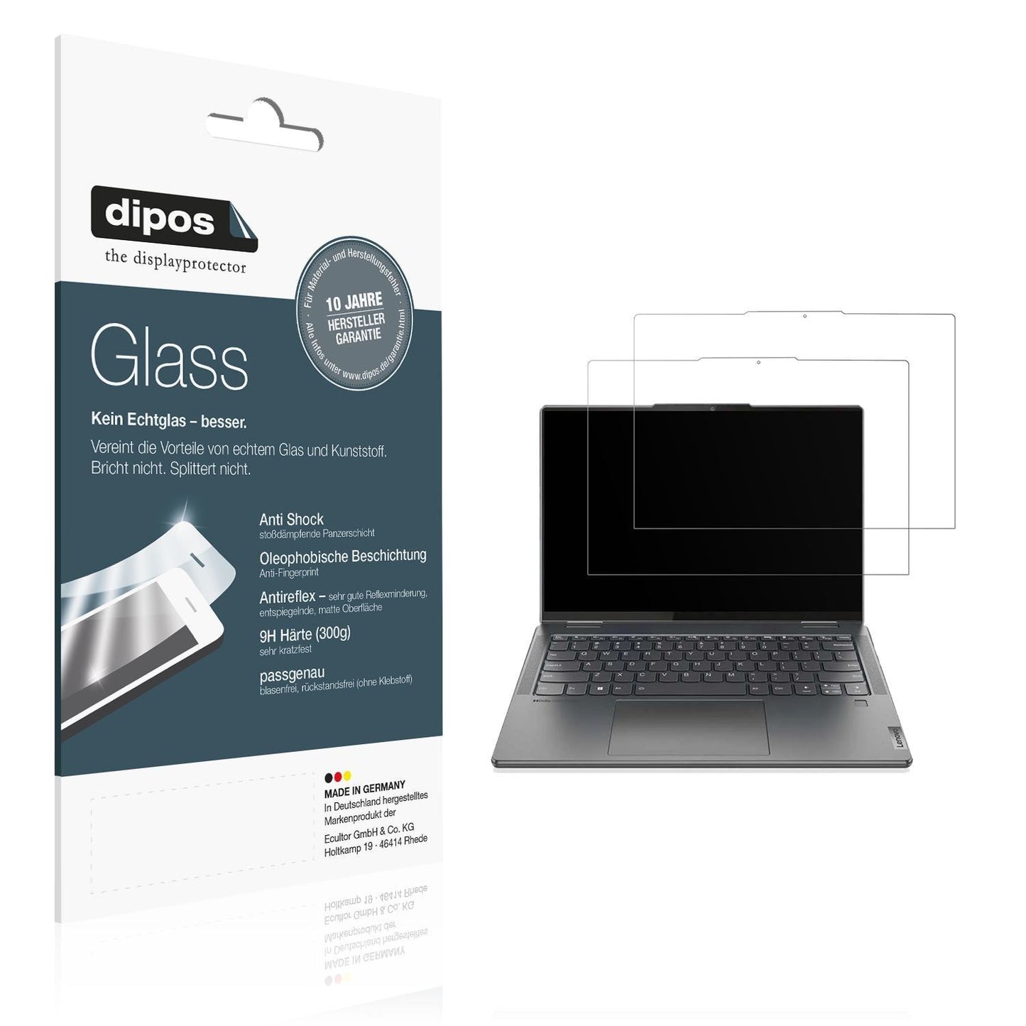 2x 9H Schutzfolie matt für Lenovo Yoga 7 14iAL7 14 (1)