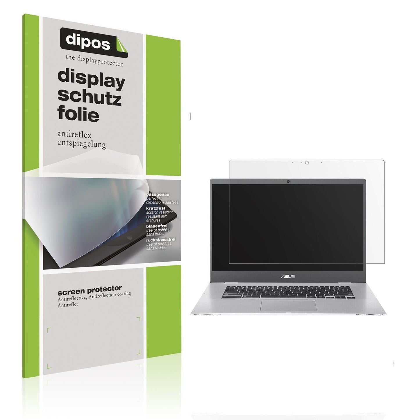2x Schutzfolie matt für Asus Chromebook CX1 15.6 Z (1)