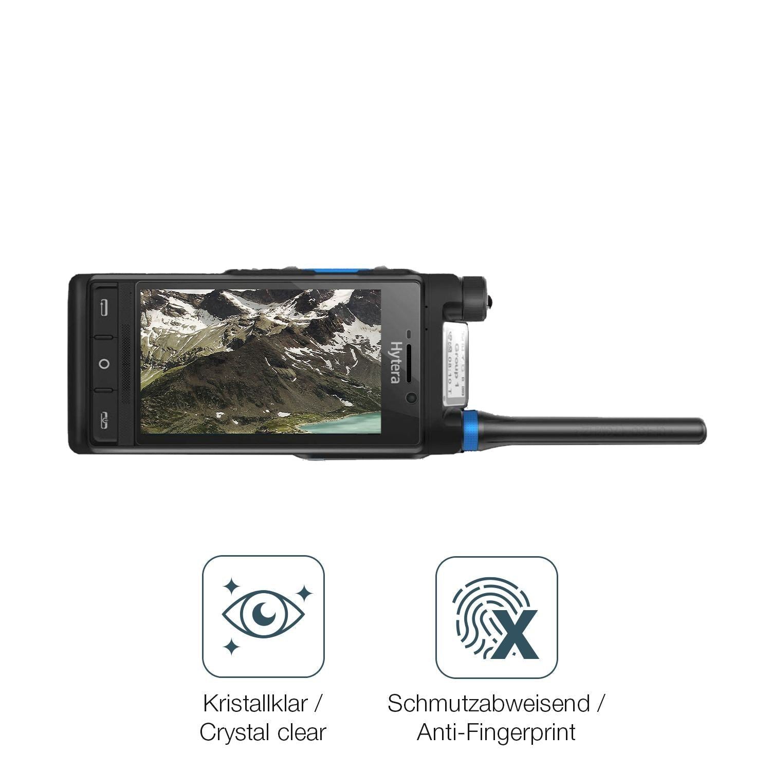 4x Schutzfolie klar für Hytera PTC760 Display-Schu (4)