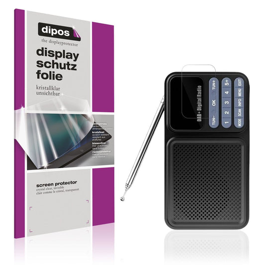 2x Schutzfolie klar für Gallypek DAB Radio Display (1)