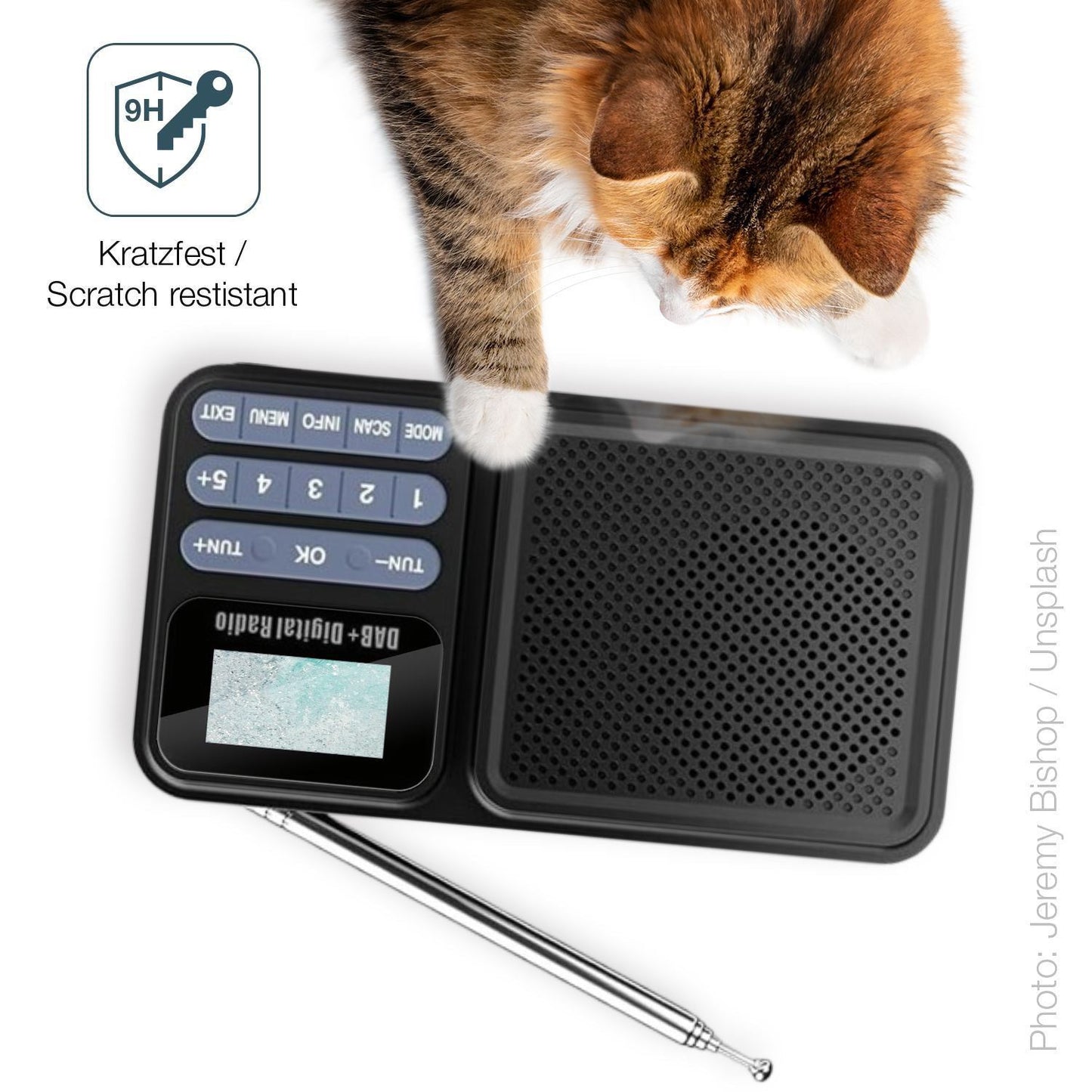 2x 9H Schutzfolie für Gallypek DAB Radio Panzerfol (3)