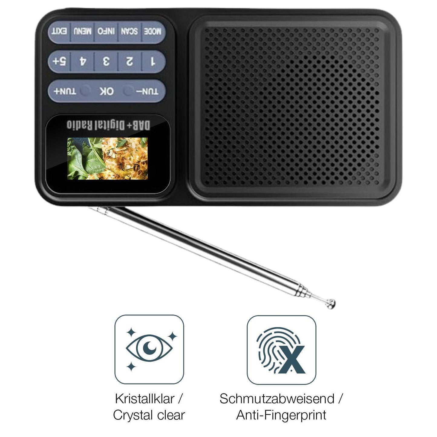 2x 9H Schutzfolie für Gallypek DAB Radio Panzerfol (5)