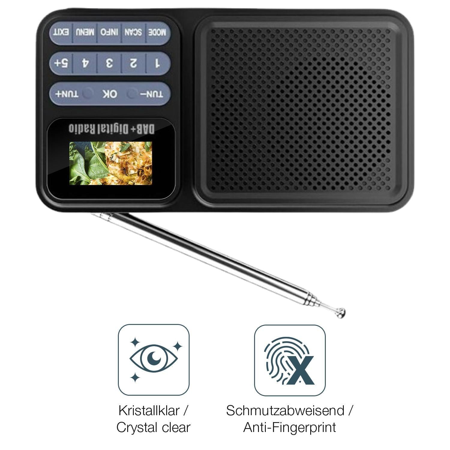 2x 9H Schutzfolie für Gallypek DAB Radio Panzerfol (5)