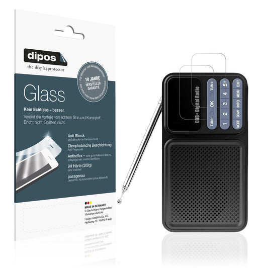 2x 9H Schutzfolie matt für Gallypek DAB Radio Panz (1)