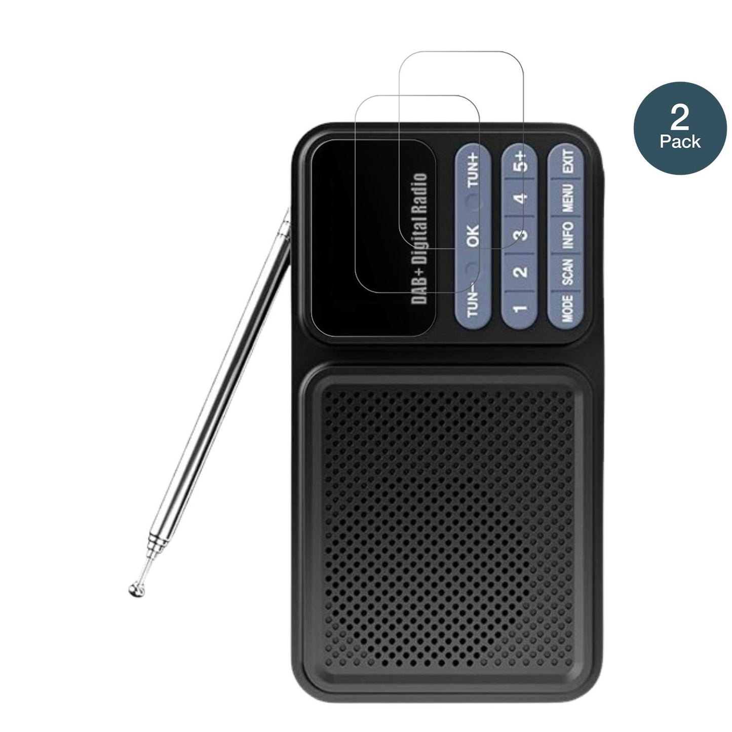 2x 9H Schutzfolie matt für Gallypek DAB Radio Panz (2)