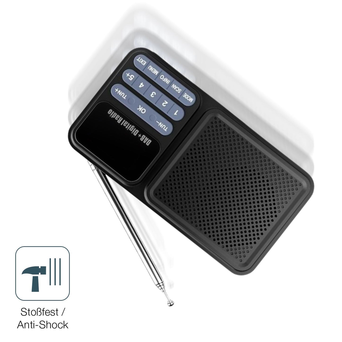 2x 9H Schutzfolie matt für Gallypek DAB Radio Panz (4)