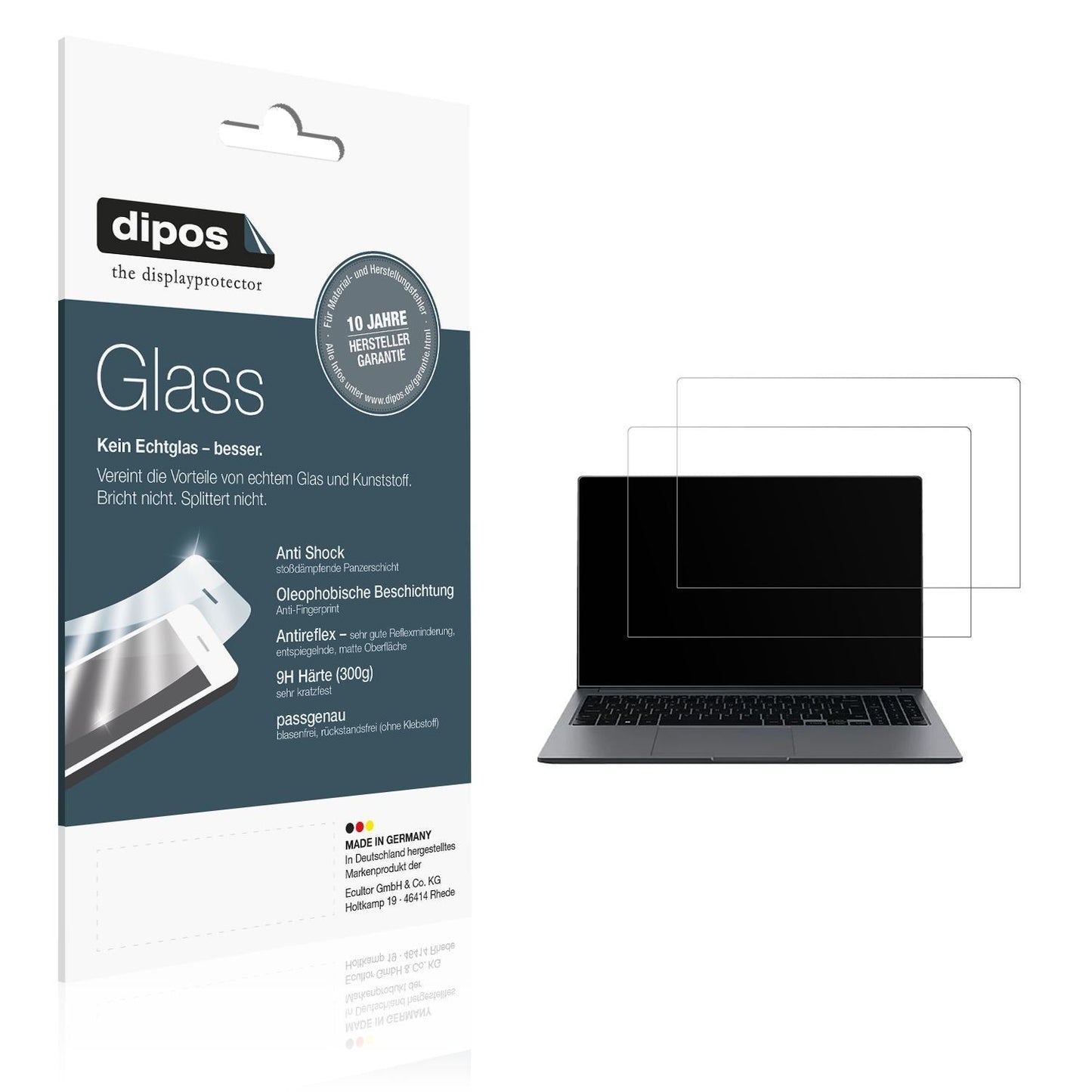 2x 9H Schutzfolie matt für Samsung Galaxy Book4 15 (1)