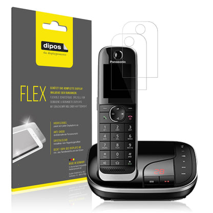 2x 3D Full Cover Schutzfolie für Panasonic KX-TGJ3 (1)