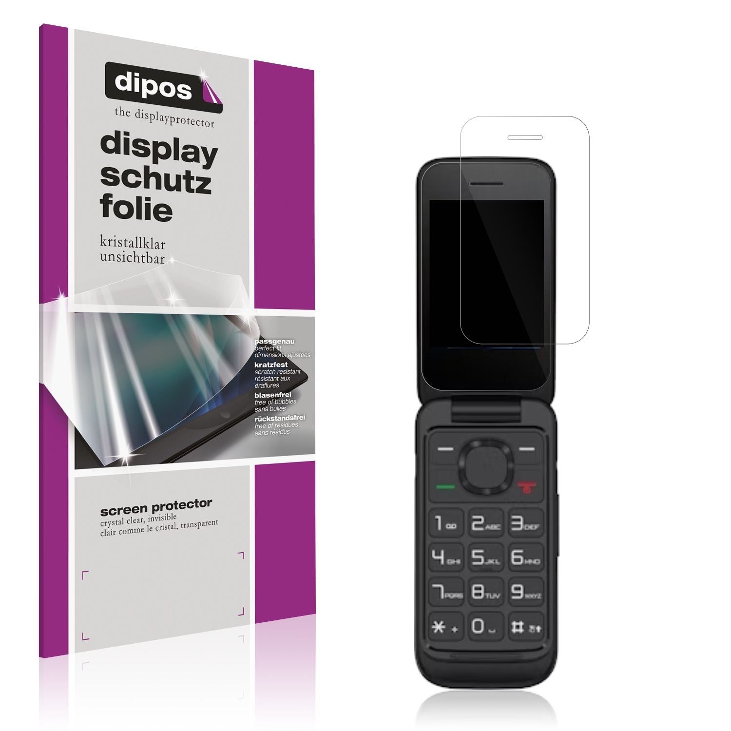 4x Schutzfolie klar für TCL OneTouch 5023 Display- (1)
