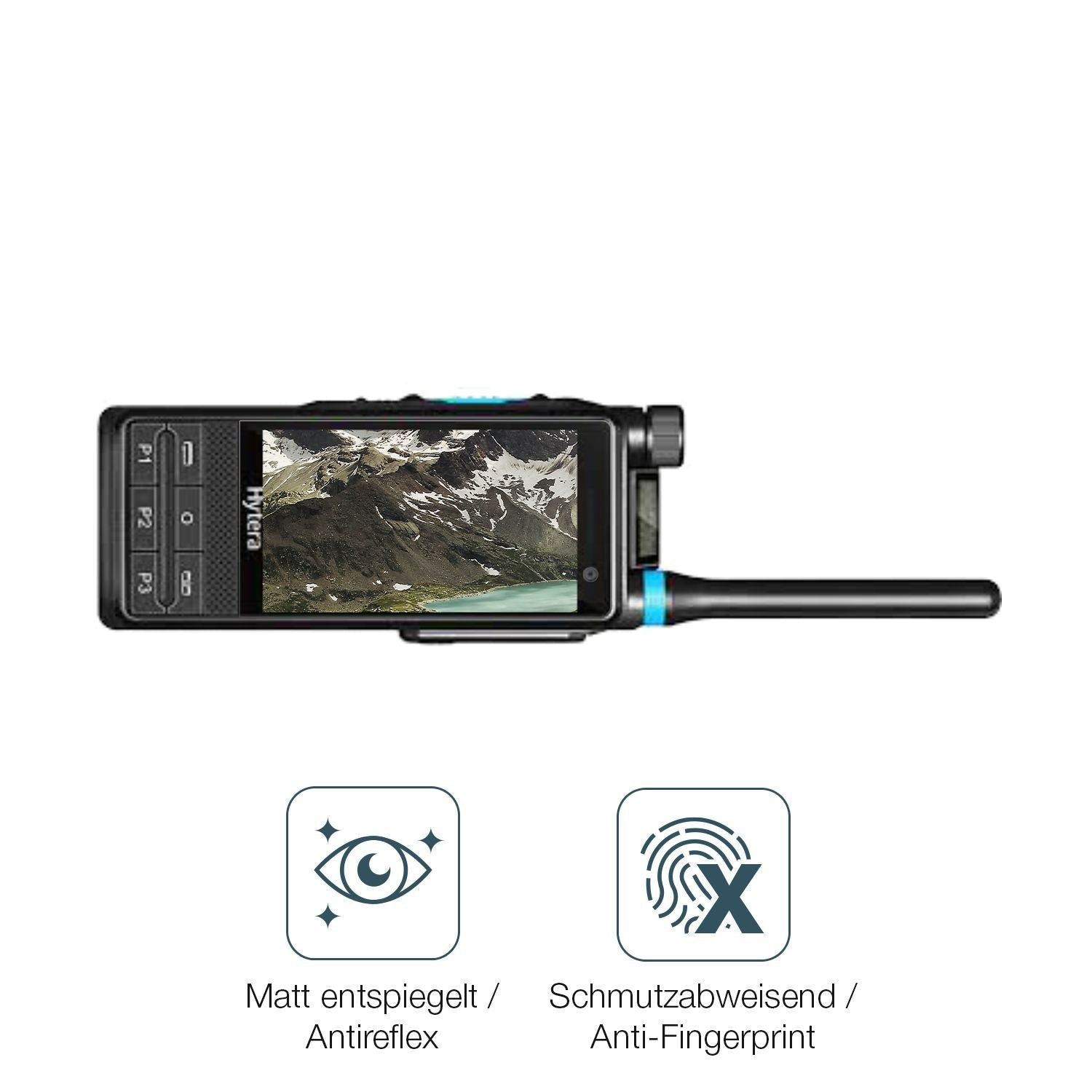 2x 9H Schutzfolie matt für Hytera PTC680 Panzerfol (5)