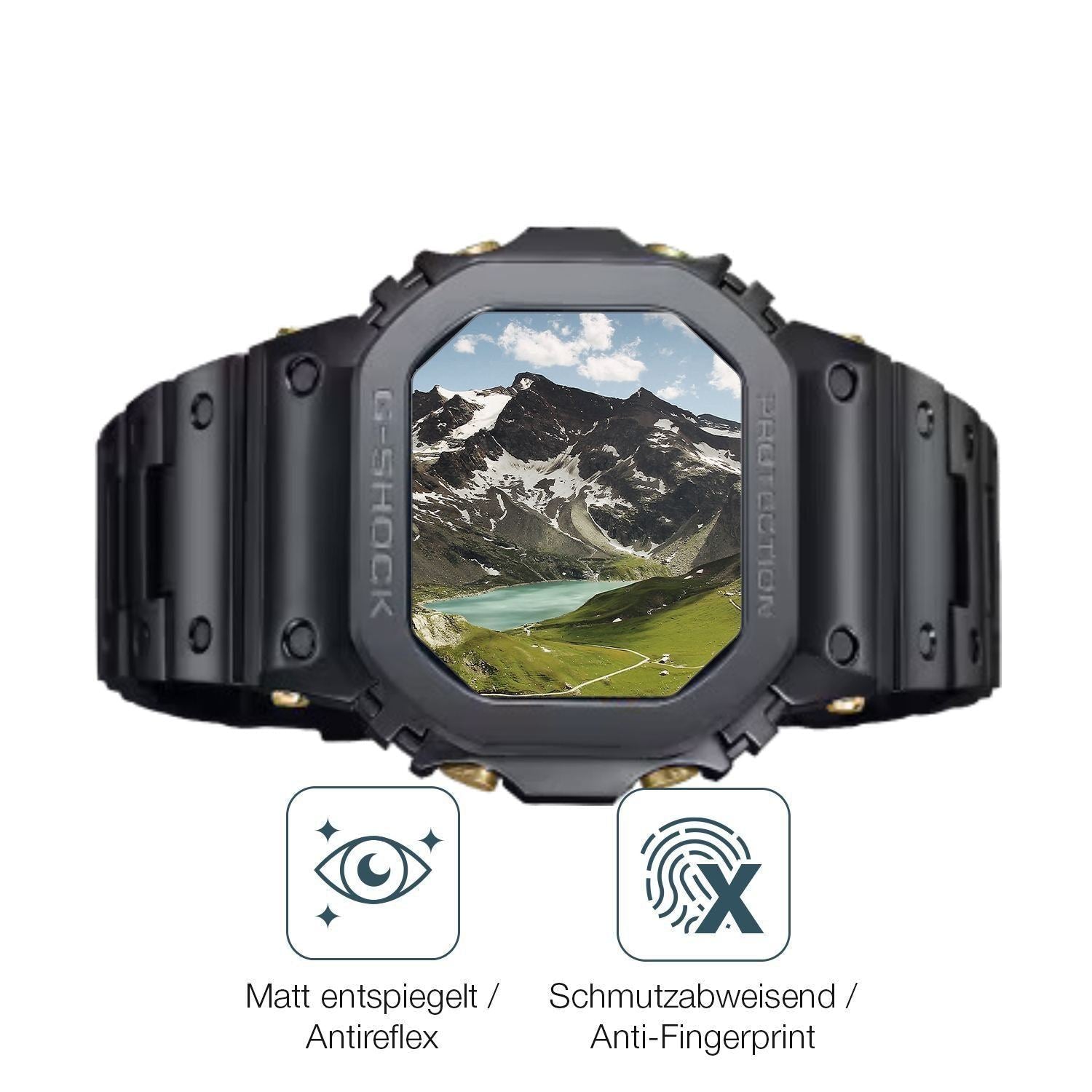 6x Schutzfolie matt für Casio W-216H-1AV Eckig Dis (4)