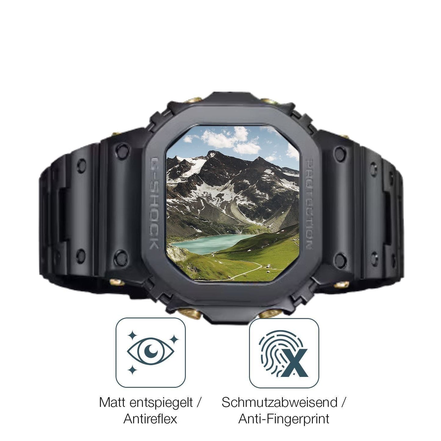 2x 9H Schutzfolie matt für Casio W-216H-1AV Eckig  (5)