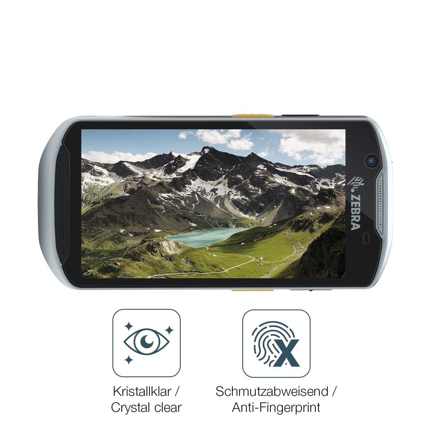 4x Schutzfolie klar für Zebra TC52x-HC Display-Sch (4)