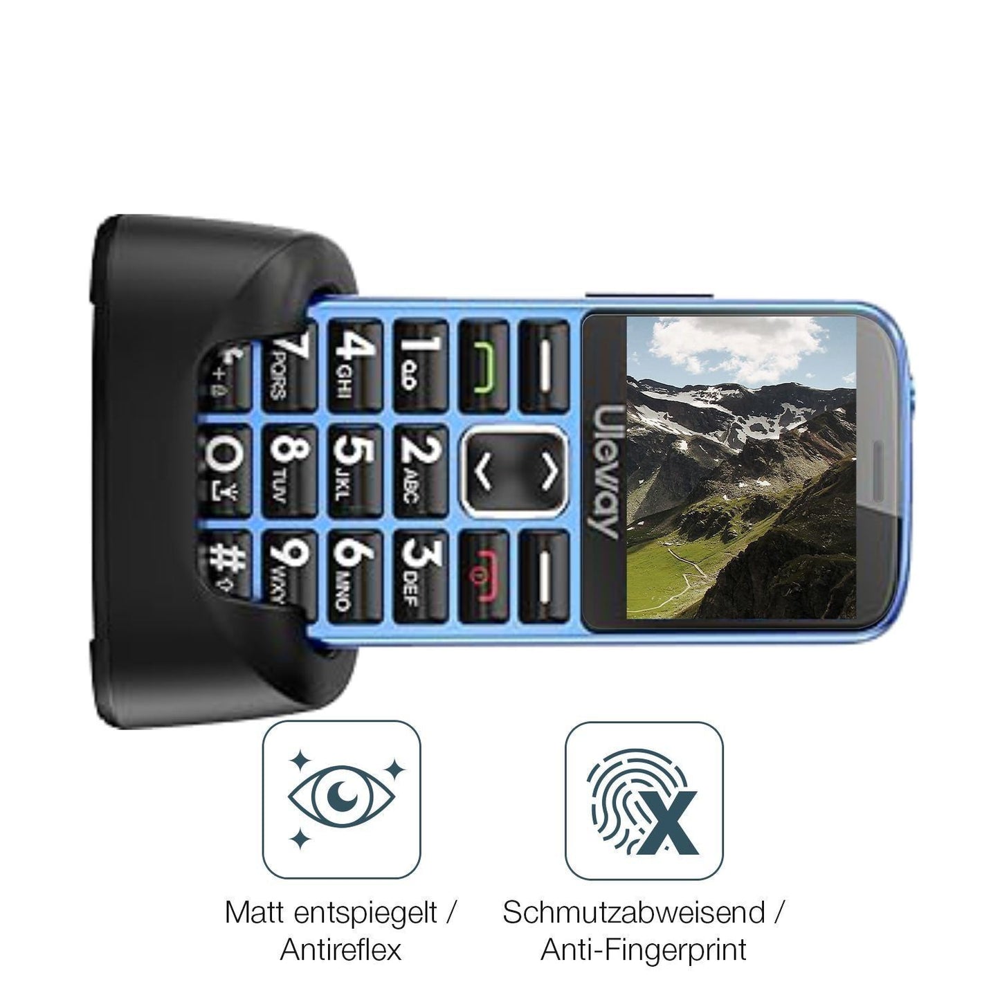 4x Schutzfolie matt für Uleway T185 Display-Schutz (4)