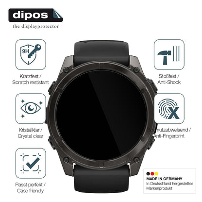 2x 9H Schutzfolie für Garmin Fenix 8 51mm Panzerfo (7)
