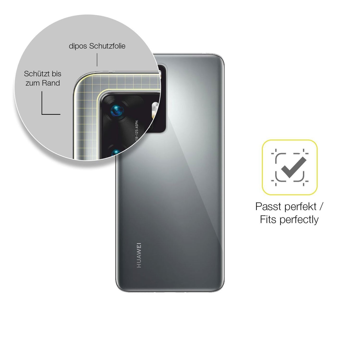 2x 3D Full Cover Schutzfolie für Huawei P40 Pro Rü (6)