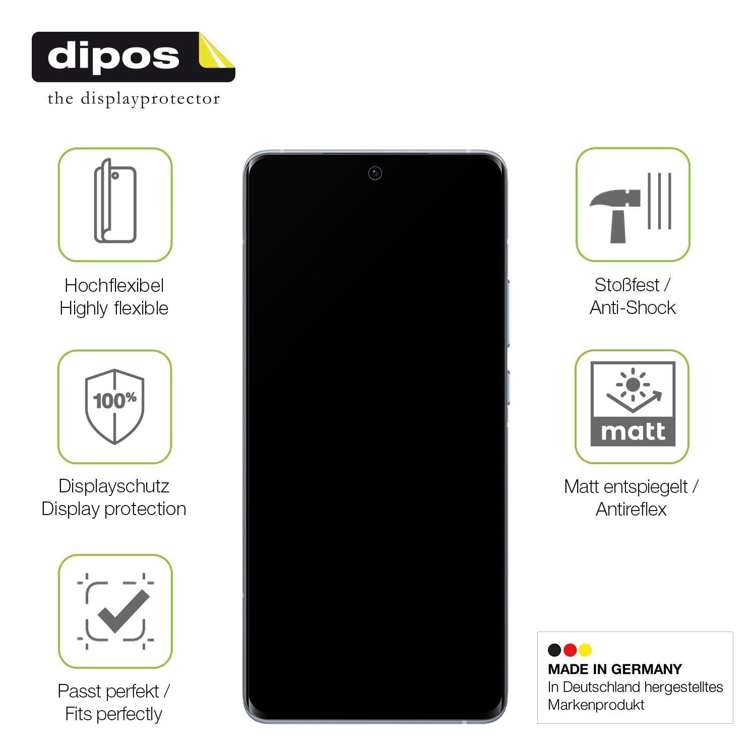 2x Full Cover Schutzfolie matt für Vivo X60 Pro Pl (7)