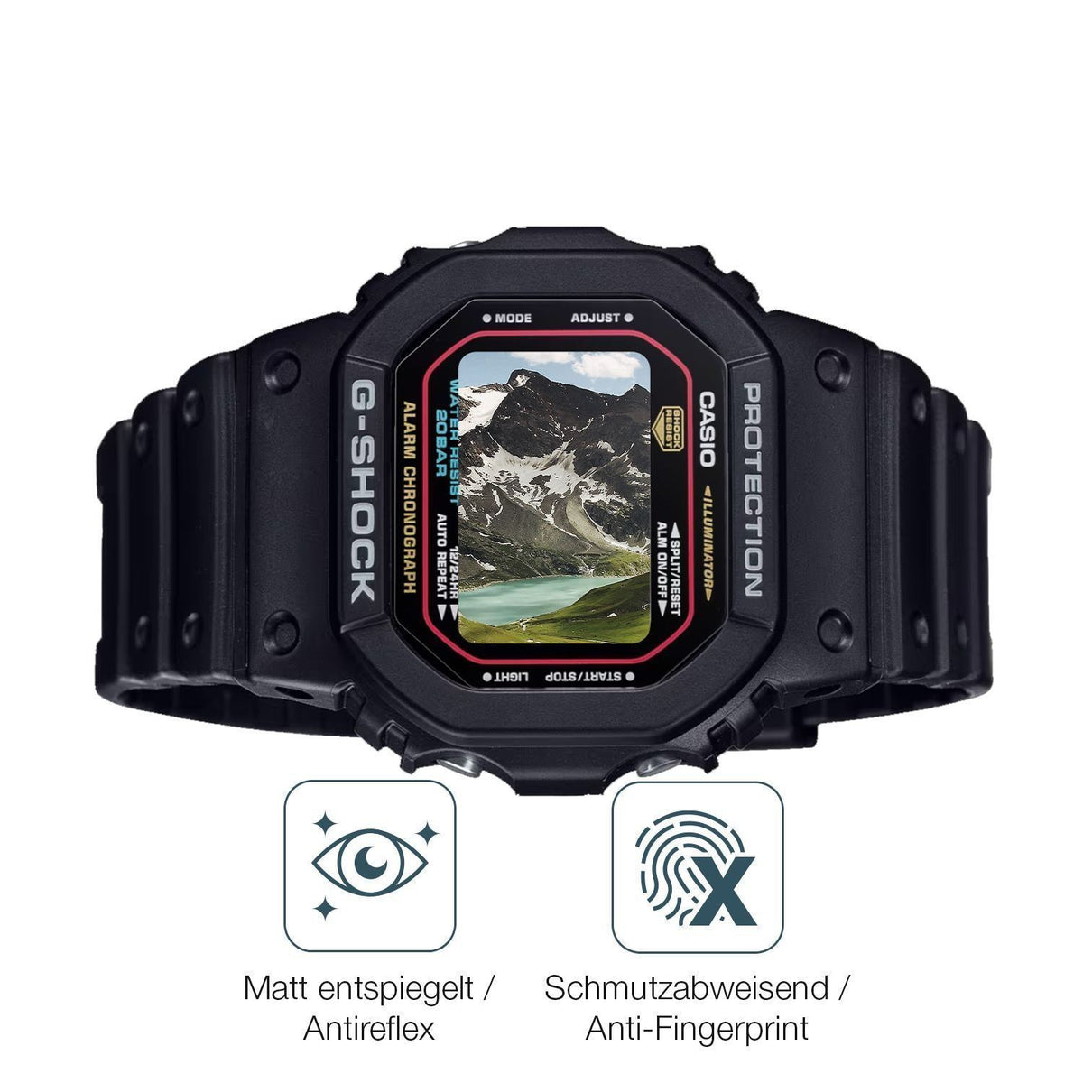 2x 9H Schutzfolie matt für Casio G-Shock DW-5600RL (5)