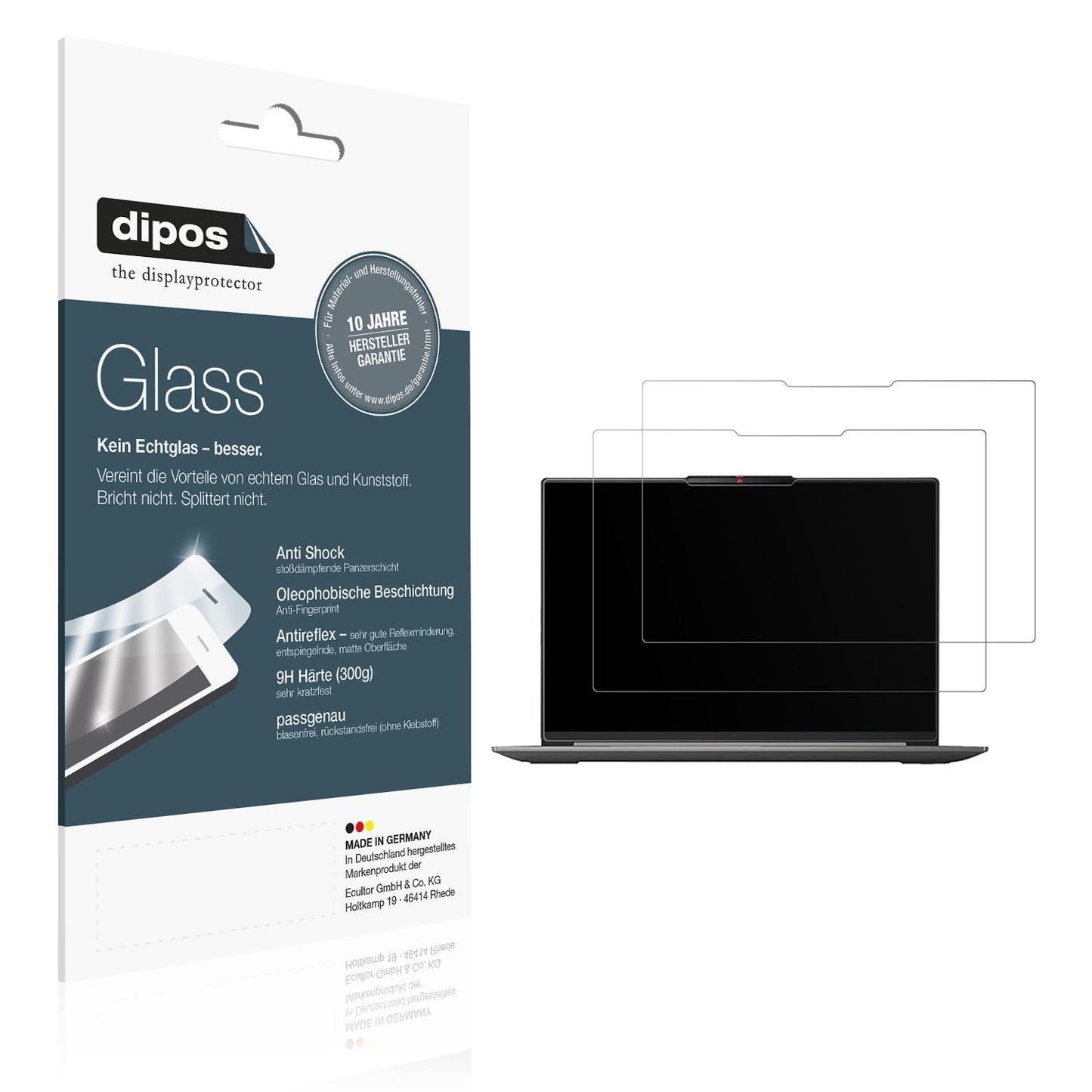 2x 9H Schutzfolie matt für Lenovo IdeaPad Slim 5i  (1)