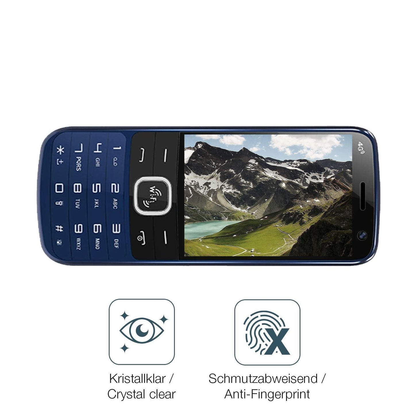 4x Schutzfolie klar für I Kall K555 4G Display-Sch (4)