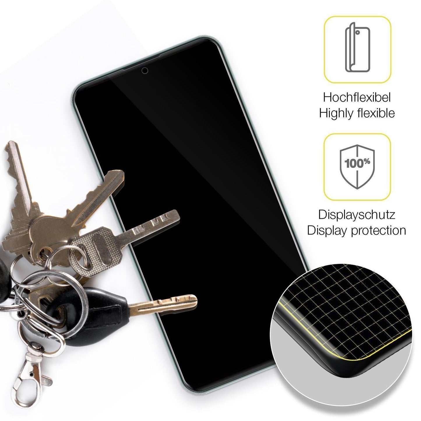 2x 3D Full Cover Schutzfolie für I Kall K450 Pro (3)