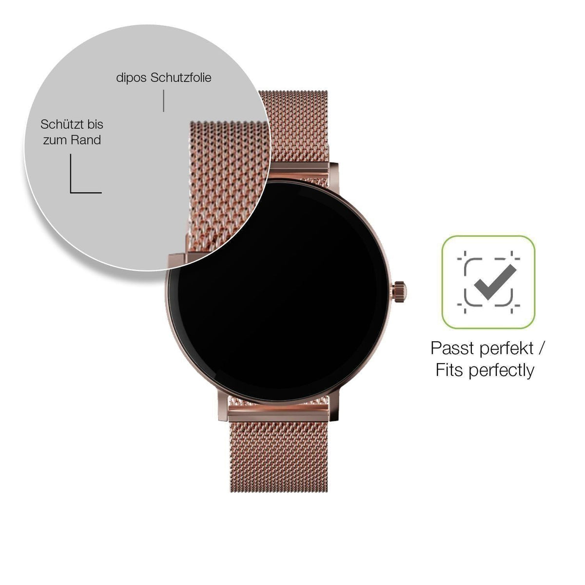 2x Full Cover Schutzfolie matt für ZenWatch Venice (6)