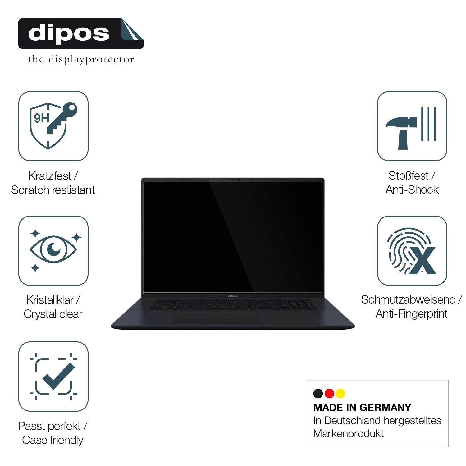 2x 9H Schutzfolie für Asus Vivobook 18 M1807 Panze (7)