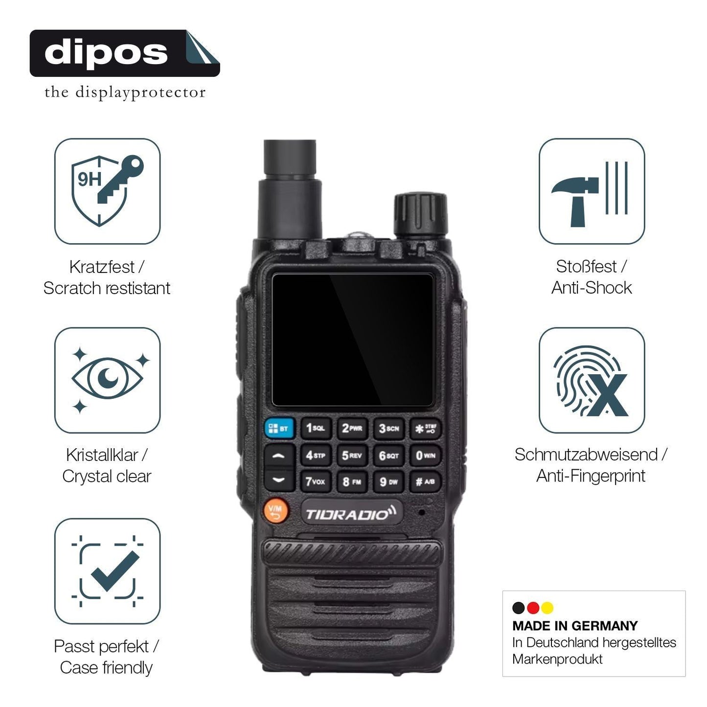 2x 9H Schutzfolie für Tidradio TD-H3 Panzerfolie (7)