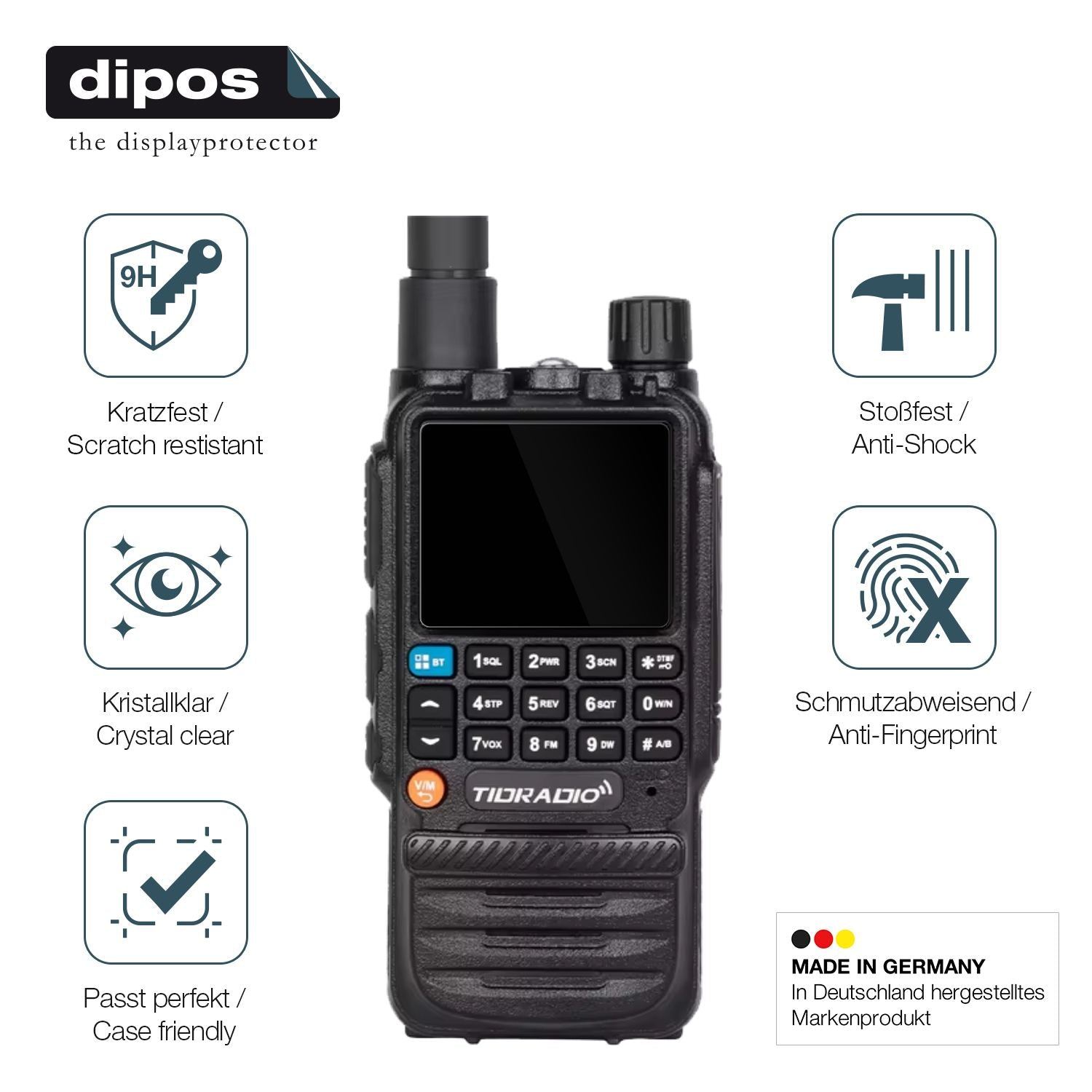 2x 9H Schutzfolie für Tidradio TD-H3 Panzerfolie (7)