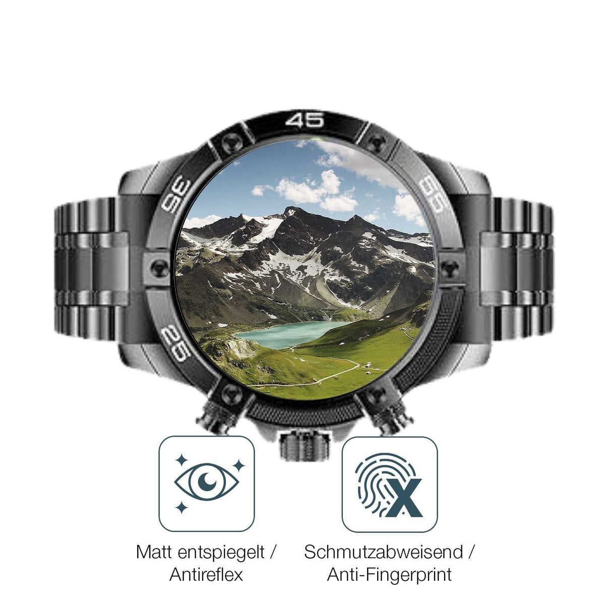 6x Schutzfolie matt für OHUGNA Smartwatch 1.53 Zol (4)