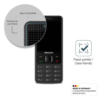 2x 9H Schutzfolie matt für Philips Xenium E185 Pan (6)