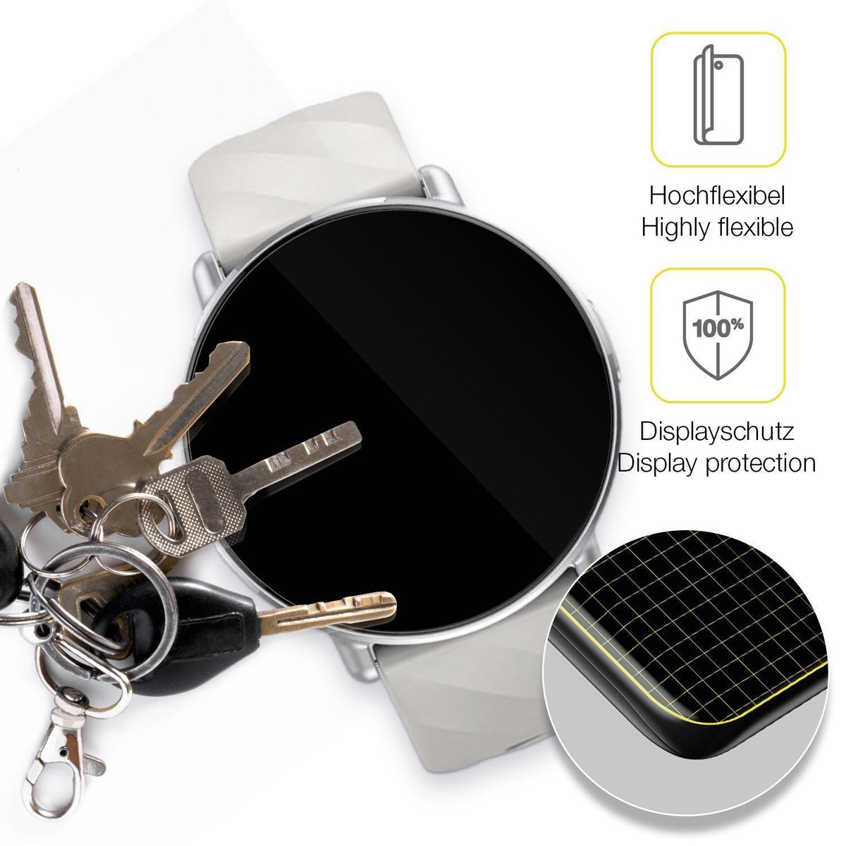 2x 3D Full Cover Schutzfolie für Miecgth Smartwatc (3)