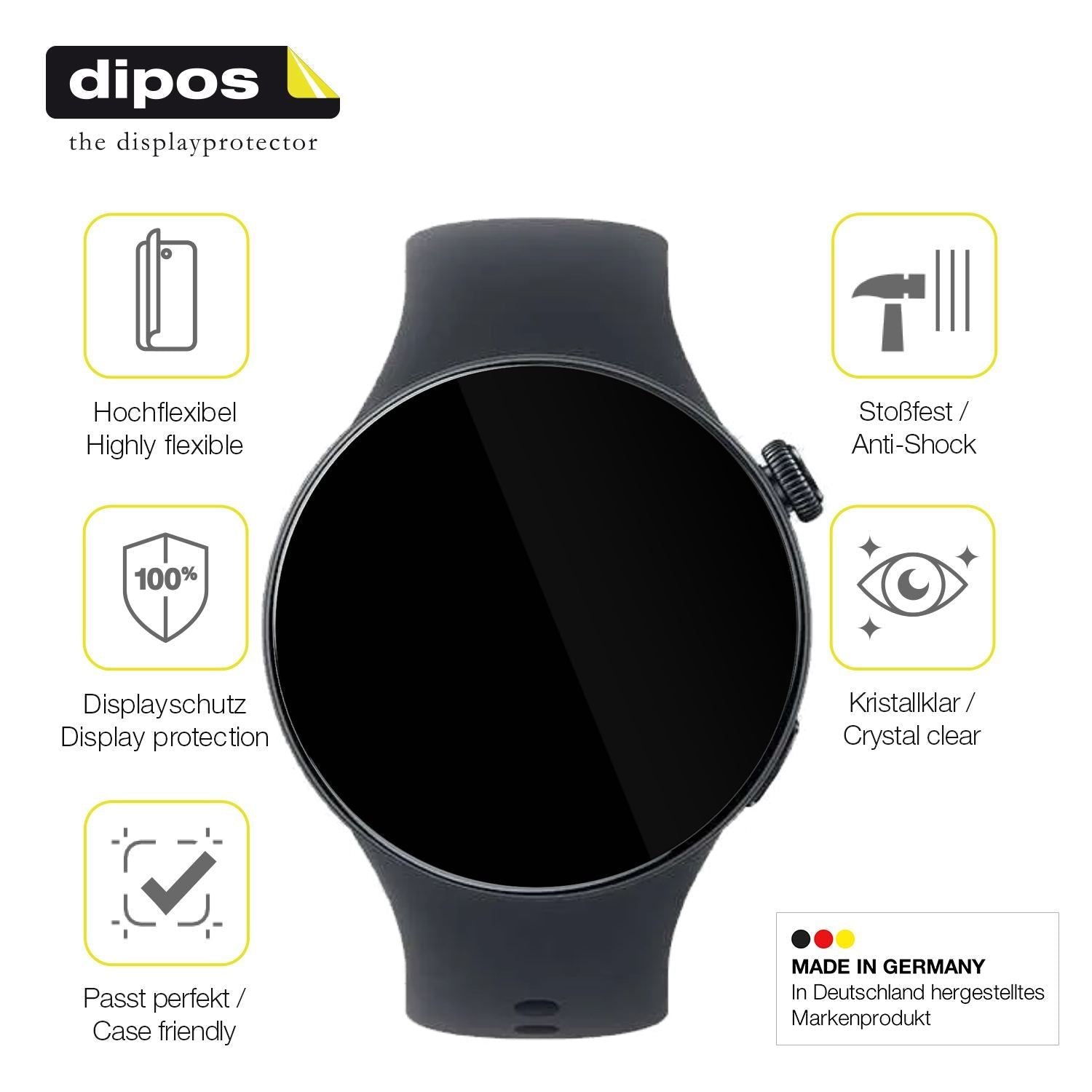 2x 3D Full Cover Schutzfolie für Vivo Watch 5 (7)
